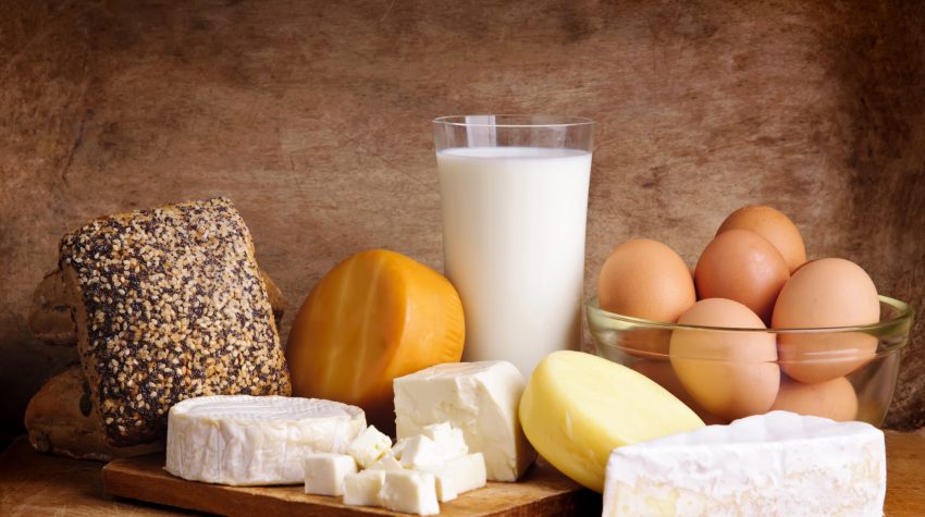 Still,Life,With,Dairy,Products,,Milk,,Eggs,,Bread,And,Cheese